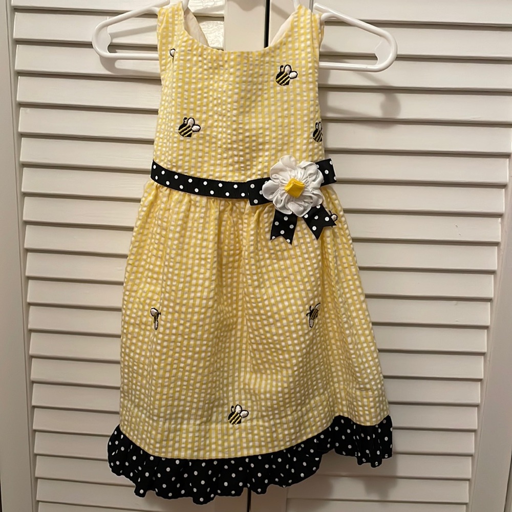2T bumble bee seersucker dress
